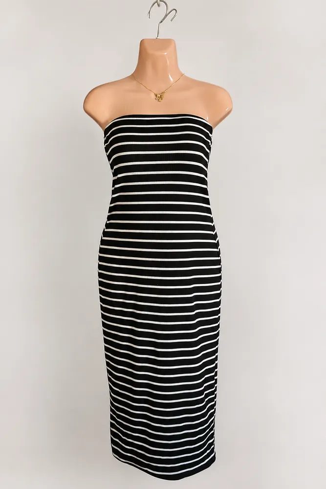 Vestido ajustado de rayas — IMODA